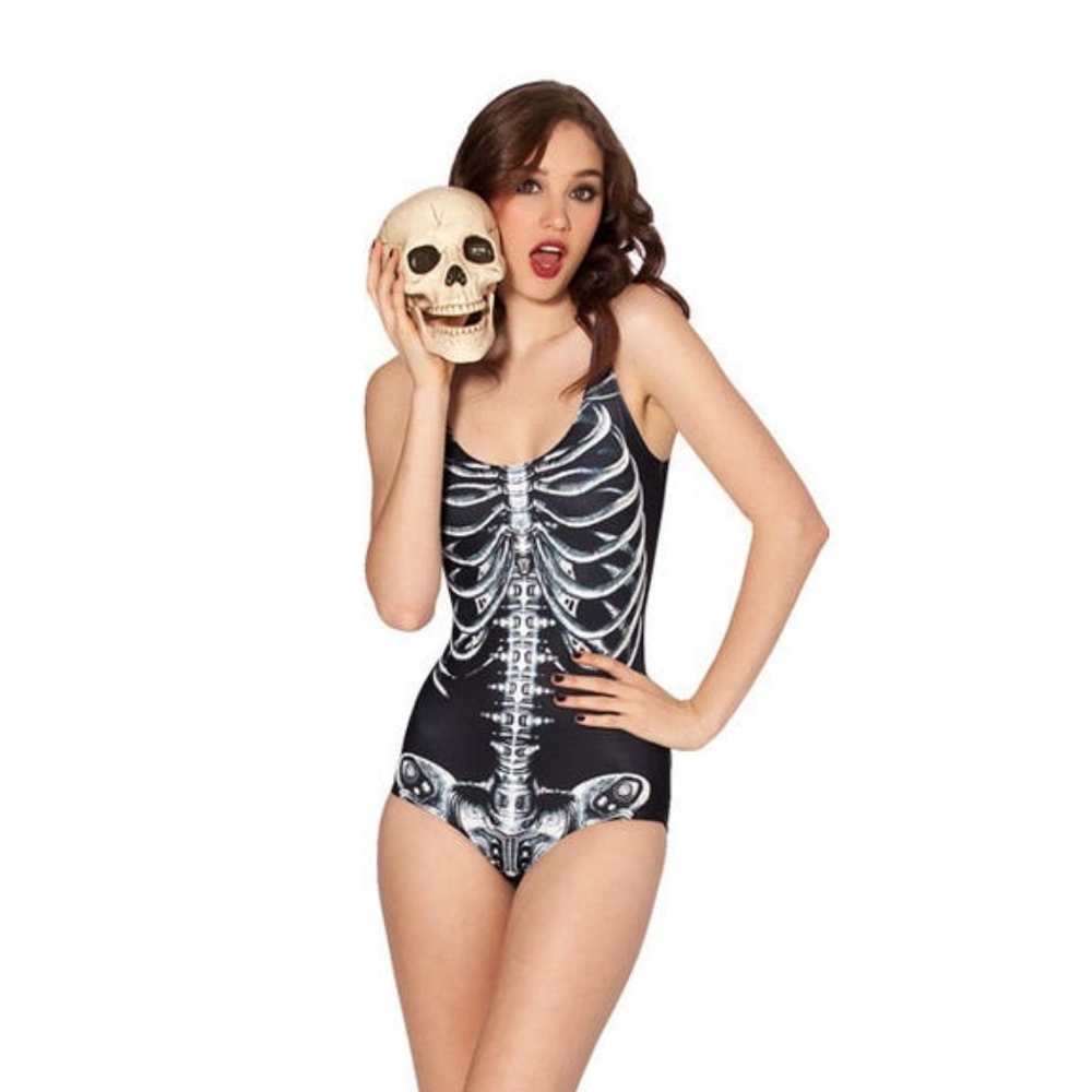 Blackmilk mechanical bones swimsuit XL